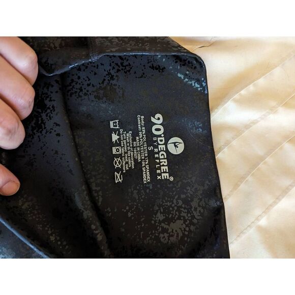 90 degree by reflex sz s black textured workout leggings sz s nwt - Picture 2 of 5